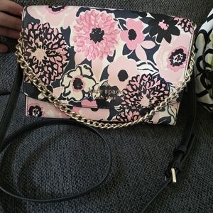Kate Spade Floral Crossbody Bag - Pink and Black